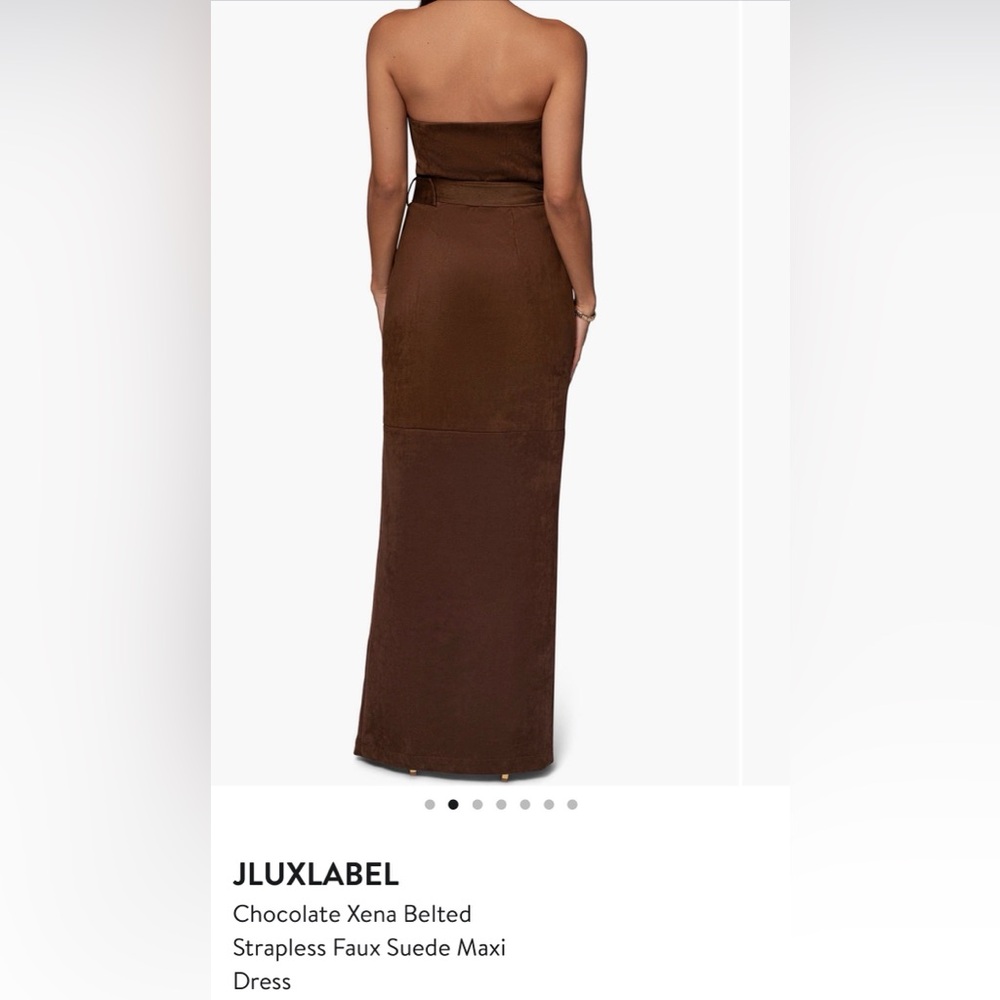 JLUXLABEL Chocolate Strapless Maxi Skirt